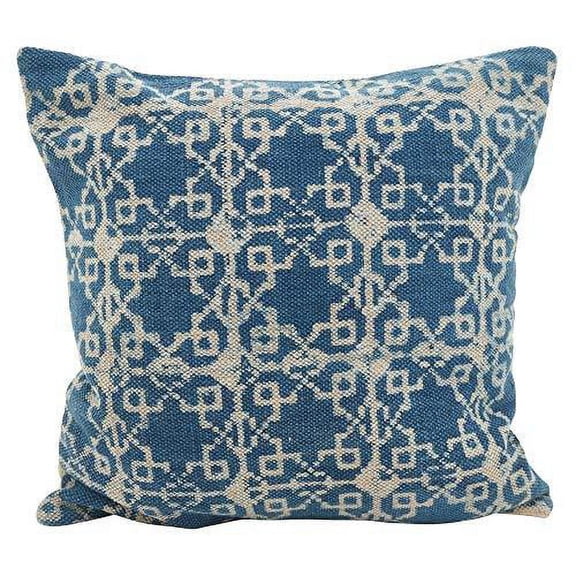 Fennco Styles Distressed Bohemian 20 Inch Square Cotton Down Filled Decorative Throw Pillow for Couch, Sofa, Bedroom, Office and Living Room Décor