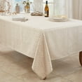 thumbnail image 1 of Fennco Styles Elegant Champagne Jacquard Tablecloth 72" W X 140" L - Metallic Design Cotton Blend Table Cover for Home Décor, Everyday Use, Christmas, Banquets and Special Events, 1 of 1