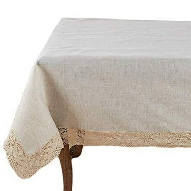 Fennco Styles Elegant Embroidered Lace Natural Table Linen Collection