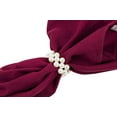 thumbnail image 1 of Fennco Styles Elegant Pearl Collection Wedding Special Event Table Napkin Rings - Set of 4 (3 Layered Pearls), 1 of 3