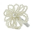 thumbnail image 1 of Fennco Styles Elegant Pearl Collection Wedding Special Event Table Napkin Rings - Set of 4 (Pearl Flower), 1 of 2
