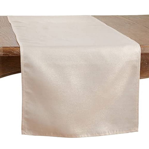 Fennco Styles Elegant Shimmering Table Runner 18" W x 54" L - Rose Gold Shine Table Cover for Home, Dining Room, Banquet, Holiday, Christmas, Wedding Décor and Special Occasion