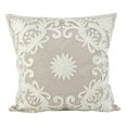 thumbnail image 1 of Fennco Styles Embroidered Floral Cotton Filled Decorative Throw Pillow, 18"Wx18"L (Ivory), 1 of 2
