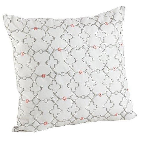 Fennco Styles Embroidered Geometric Moroccan Tile Decorative Throw Pillow