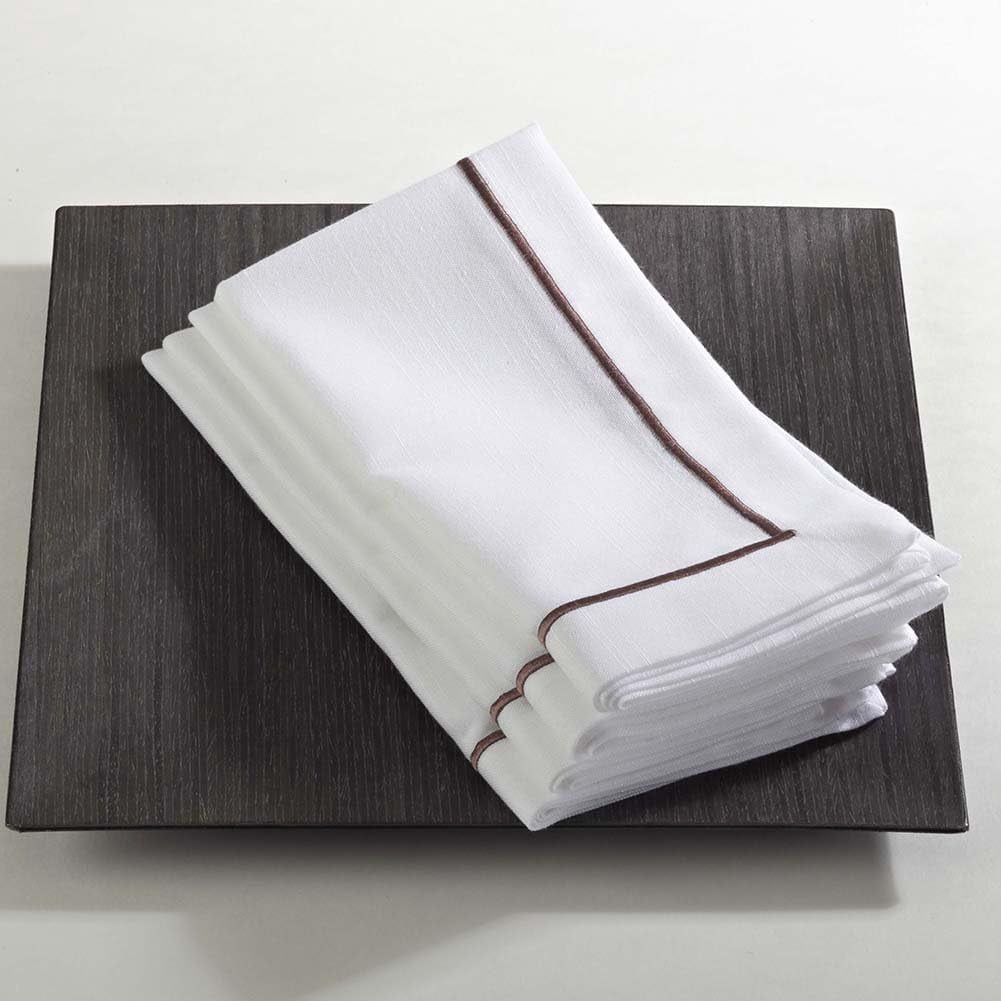 Fennco Styles Embroidered Line Design Napkins