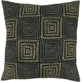 thumbnail image 1 of Fennco Styles Embroidered Maze Cotton Decorative Throw Pillow Cover 20" W X 20" L – Black Textured Design Cushion Case for Couch, Sofa, Bedroom, Office and Living Room Décor, 1 of 3