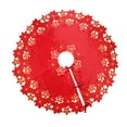 thumbnail image 1 of Fennco Styles Embroidered Poinsettia Cutwork Christmas Tree Skirt 52 Inch Round - Red Floral Tree Skirt for Home, Holiday Decoration and Special Occasion, 1 of 6