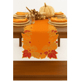 thumbnail image 1 of Fennco Styles Embroidered Sequin Autumn Leaves Table Runner 16" W X 106" L - Terracotta Harvest Foliage Table Cover for Thanksgiving, Holiday, Banquets, Special Occasion, 1 of 5
