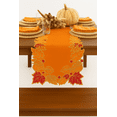 thumbnail image 1 of Fennco Styles Embroidered Sequin Autumn Leaves Table Runner 16" W X 117" L - Terracotta Harvest Foliage Table Cover for Thanksgiving, Holiday, Banquets, Special Occasion, 1 of 5