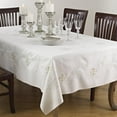 thumbnail image 1 of Fennco Styles Embroidered Snowflake Christmas Tablecloth 70 x 160 Inch - Ivory Table Cover for Holiday Décor, Family Gathering, Special Events and Everyday Use, 1 of 3