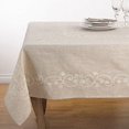 thumbnail image 1 of Fennco Styles Embroidered Swirl Design Linen Blend Tablecloth, 1 of 12