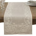 thumbnail image 1 of Fennco Styles Embroidered Swirl Design Linen Blend Tablecloth, 1 of 12