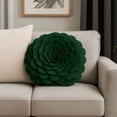 thumbnail image 1 of Fennco Styles Eva's Flower Garden Decorative Throw Pillow Case - 13 inch Round (Green, 13" Case Only), 1 of 7