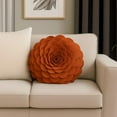 thumbnail image 1 of Fennco Styles Eva's Flower Garden Decorative Throw Pillow Case - 13 inch Round (Terracotta, 13" Case Only), 1 of 7