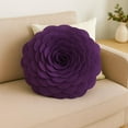thumbnail image 1 of Fennco Styles Eva's Flower Garden Decorative Throw Pillow Case - 13 inches Round (Violet, 13" Case Only), 1 of 7