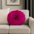thumbnail image 1 of Fennco Styles Eva's Flower Garden Decorative Throw Pillow Case - 16 inches Round (Fuchsia, 16" Case Only), 1 of 8