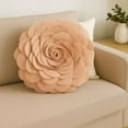 thumbnail image 1 of Fennco Styles Eva's Flower Garden Decorative Throw Pillow Case - 16 inches Round (Rose, 16" Case Only), 1 of 8