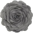 thumbnail image 1 of Fennco Styles Eva's Flower Garden Decorative Throw Pillow Case - 16 inches Round (Slate, 16" Case Only), 1 of 6