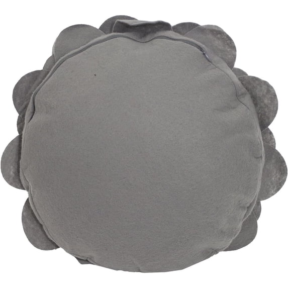 Fennco Styles Eva's Flower Garden Decorative Throw Pillow with Insert - 13 inch Round (Slate, 13" Case+Insert)