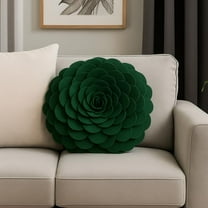 Fennco Styles Eva's Flower Garden Decorative Throw Pillow with Insert - 13 inch Round