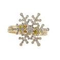 thumbnail image 1 of Fennco Styles Exquisite Crystal Rhinestone Snowflake Metal Napkin Rings, Set of 4 - Gold, 1 of 1