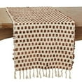 thumbnail image 1 of Fennco Styles Farmhouse Woven Fringe Cotton Table Runner 16" W x 72" L - Brown Rectangular Table Cover for Home Décor, Dining Table, Banquets, Family Gathering and Special Events, 1 of 3