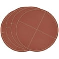 thumbnail image 1 of Fennco Styles Faux Leather Luxe Placemat, 15" Round, Set of 4 - Brown Modern Table Mats Heat Resistant Insulation for Home, Boho Décor, Dining Table, Banquets, Special Events, 1 of 4