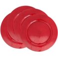 thumbnail image 1 of Fennco Styles Faux Mother of Pearl Charger Plates 13" Round, Set of 4 – Red Table Chargers for Weddings, Family Dinners, Special Events, Everyday Use and Home Décor, 1 of 5