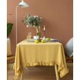 thumbnail image 1 of Fennco Styles French Ruffled Border Cotton Woven Tablecloth, 1 of 3