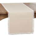 thumbnail image 1 of Fennco Styles Fringe Border Design Cotton Table Runner 16" W x 72" L - Natural Table Cover for Christmas, Holiday, Dining Table, Everyday Use, Banquets and Special Occasion, 1 of 4