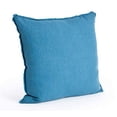 thumbnail image 1 of Fennco Styles Fringed Design Down Filled Linen 20-Inch Throw Pillow (Navy Blue), 1 of 3