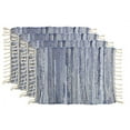 thumbnail image 1 of Fennco Styles Gênes Collection Bohemian Chindi 100% Pure Cotton 14 x 20 Inch Placemats, Set of 4 – Denim Blue Woven Table Mats for Everyday Use, Banquets, Wedding, Themed Party and Special Occasion, 1 of 2