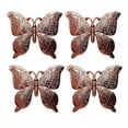 thumbnail image 1 of Fennco Styles Garden Butterfly Metal Napkin Rings, Set of 4 - Rose Gold Decorative Napkin Holders for Home, Dining Table, Christmas Décor, Holiday, Family Gathering and Special Occasion, 1 of 5