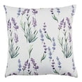 thumbnail image 1 of Fennco Styles Garden Lavender Print Decorative Throw Pillow Cover 18" W x 18" L – Floral Square Cushion Case for Home, Couch, Sofa, Bedroom, Office Décor and Special Occasion, 1 of 3