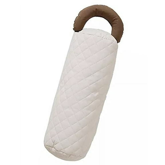 Fennco Styles Geometric Cylinder-Shaped Decorative Throw Pillow 7" W x 17" H - Beige 3D Accent Pillow for Home, Kids Room, Bedroom, Living Room, Couch and Office Décor