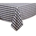 thumbnail image 1 of Fennco Styles Gingham Plaid Cotton Square Tablecloth 72"x72" (Navy Blue), 1 of 1
