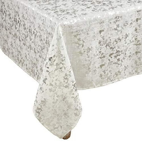 Fennco Styles Gold Bottega Foil Print Tablecloth