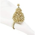thumbnail image 1 of Fennco Styles Hand Beaded Christmas Tree Metal Napkin Rings, Set of 4, 1 of 5