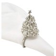 thumbnail image 1 of Fennco Styles Hand Beaded Christmas Tree Metal Napkin Rings, Set of 4, 1 of 5