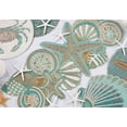thumbnail image 1 of Fennco Styles Hand Beaded Coastal Sea Shell Table Runner 13" W x 36" L - Aqua Nautical Table Cover for Home Décor, Holidays, Family Gatherings, Banquets, Ocean Theme Event and Special Occasions…, 1 of 2