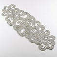thumbnail image 1 of Fennco Styles Hand Beaded Design Table Runner - 2 Colors - 13" X 35" (Silver), 1 of 2