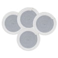 thumbnail image 1 of Fennco Styles Hand Braided Reversible Two-Tone Cotton Blend Placemats 14" Round, Set of 4 - Blue-Grey Woven Texture Heat Resistant Insulation Table Mats for Home, Kitchen Décor, Dining Table, Holidays, 1 of 6