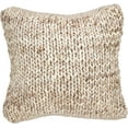 thumbnail image 1 of Fennco Styles Hand Cable Knit Design Accent Cushion Wool Down Filled Home Decorative Throw Pillow 18" Square (Chunky Cable Knit), 1 of 2