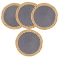 thumbnail image 1 of Fennco Styles Hand-Woven Rattan Cotton Rope Placemats 7-Inch Round, Set of 4 - Slate Braided Table Mats Heat Resistant Insulation for Home, Boho Décor, Dining Table, Banquets, Special Events, 1 of 3