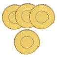 thumbnail image 1 of Fennco Styles Hand-Woven Rattan Cotton Rope Placemats 7-Inch Round, Set of 4 - Yellow Braided Table Mats Heat Resistant Insulation for Home, Boho Décor, Dining Table, Banquets, Special Events, 1 of 6