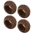 thumbnail image 1 of Fennco Styles Hand Woven Rattan Decorative Napkin Rings, Set of 4 - Brown Napkin Holder for Home, Farmhouse Dcor, Banquets, Family Gathering and Special Occasion, 1 of 5