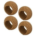 thumbnail image 1 of Fennco Styles Hand Woven Rattan Decorative Napkin Rings, Set of 4 - Caramel Napkin Holder for Home, Farmhouse Dcor, Banquets, Family Gathering and Special Occasion, 1 of 5