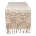 thumbnail image 1 of Fennco Styles Handira Collection Contemporary Moroccan Knotted 100% Pure Cotton 16 x 72 Inch Table Runner, 1 of 4