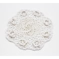 thumbnail image 1 of Fennco Styles Handmade 3D Flowers Crochet Lace Cotton Round Doilies - 4-pack (6", White), 1 of 2