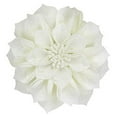 thumbnail image 1 of Fennco Styles Handmade 3D Heart-Shaped Petals Flower Decorative Throw Pillow Cover 13 Inch Round - Ivory Floral Pillow Case for Couch, Home Décor, Bedroom Décor and Holiday, Housewarming Gift, 1 of 7